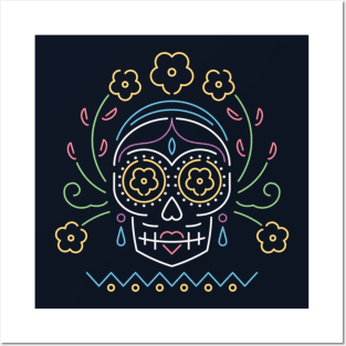 Mexican Jarabe Tapio Skull Posters and Art